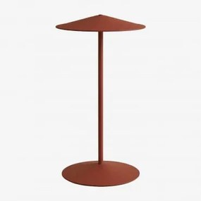 Lâmpada De Mesa Led Sem Fios Em Ferro Emilein Vermelho Argila - Sklum