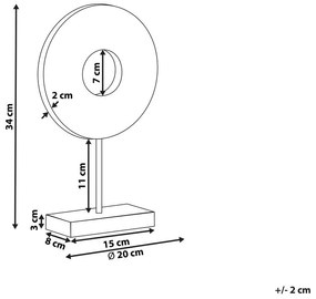 Figura decorativa dourada MUNA Beliani