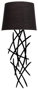 Aplique de Parede Asaf – Preto – 15 x 28 cm