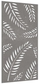 Decoração p/ muro de jardim 105x55 cm aço corten design folhas