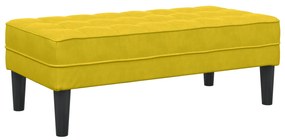 Banco Amarelo 113x57x39 cm de Veludo