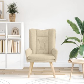 Poltrona Relaxante vidaXL em Tecido Creme