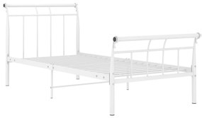 Estrutura de cama 100x200 cm metal branco