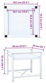 Suporte máquina lavar c/ prateleira extraível branco