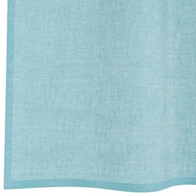 Cortinas de voile com bolsos para varão 2 pcs turquesa