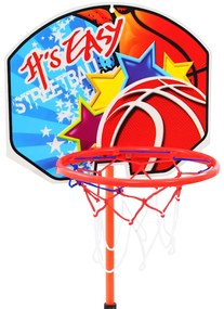 Conjunto de tabela e bola de basquetebol infantil