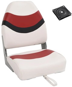 vidaXL 2 pcs conjunto assento de barco dobrável com encosto alto
