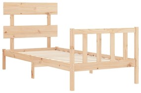 Cama sem colchão 90x200 cm madeira de pinho maciça