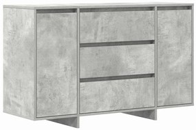 Sideboard Cinzento de Concreto 120x41x75 cm em Madeira Engenheirada