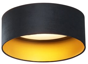 Plafon moderno veludo preto 40cm incl. LED regulável em 3 níveis - Sue Moderno