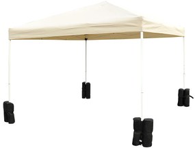 Outsunny Pack de 4 Sacos de Lastro Enchíveis para Carpa Tenda e Toldo Volume Máx. 15kg Ø14x42 cm Preto