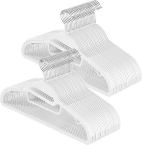 Conjunto de 50 unidades de plástico 41 x 22 cm (L x A) com abertura brancos