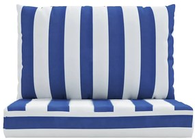 Almofadões p/ paletes 2 pcs tecido oxford riscas azul/branco