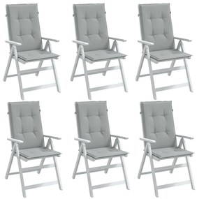vidaXL Almofadões para cadeiras altas 6 pcs mesclado tecido