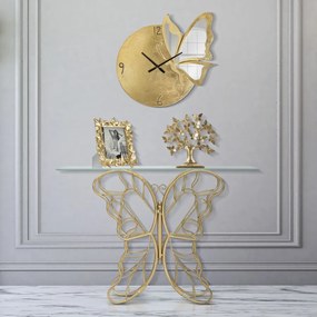 MESA CONSOLA BORBOLETA 110X40X76 CM DOURADO