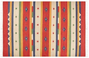 Tapete Kilim em algodão multicolor 200 x 300 cm ALAPARS Beliani