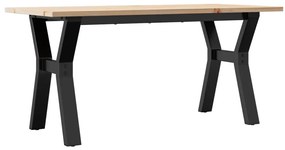 Mesa de centro estrutura em Y 100x50x45cm pinho e aço