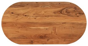 vidaXL Tampo de mesa oval 80x40x3,8 cm madeira de acácia maciça