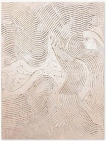 Quadro em tela pintado à mão Metallic Rose