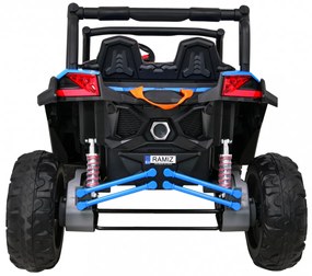 Buggy elétrico para Crianças 24V 4x4 2 Lugares UTV-MX Rodas de EVA, Assento de couro Azul