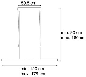 Candeeiro suspenso ajustável latão 2700-5000K LED - JULIET Design