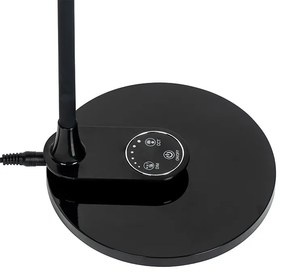 Candeeiro de mesa e parede preto LED dimmer de toque - JONI Design