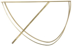 MESA CONSOLA ANELAR 120X40X79 CM DOURADA E PRETA