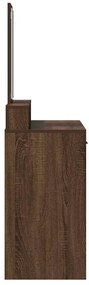 Mesa de Maquilhagem com Gavetas Castanho Carvalho 100x41x140 cm