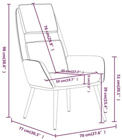 Poltrona Gale de Descanso - Cinzento Claro - Design Nórdico