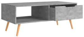 Mesa de centro 100x49,5x43 cm aglomerado cinzento cimento