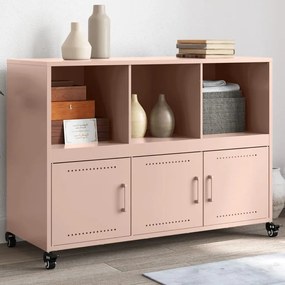 vidaXL Aparador 100,5x39x72 cm aço rosa
