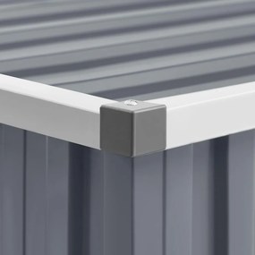 Abrigo de jardim 195x198x159 cm aço galvanizado cinzento