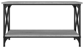 Mesa de centro 80x45x45cm derivados madeira/ferro cinza sonoma