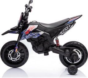 Mota elétrica para Crianças 12V Aprilia RX, Rodas Espuma EVA Azul