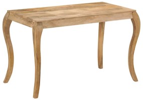 vidaXL Mesa de jantar 118x60x76 cm madeira de mangueira maciça