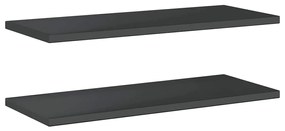 Prateleiras de parede 2 pcs 100x40x3 cm aço inoxidável prateado
