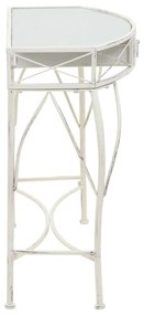 vidaXL Mesa de apoio estilo francês 82x39x76 cm metal branco