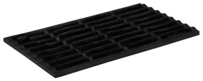 Tapete de porta retangular 45x75 cm borracha e fibra de coco