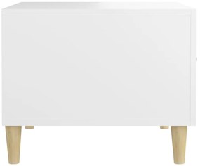 Mesas de centro 2 pcs 50x50x40 cm madeira processada branco