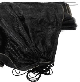 Túneis de rede 3 pcs aço e polietileno preto