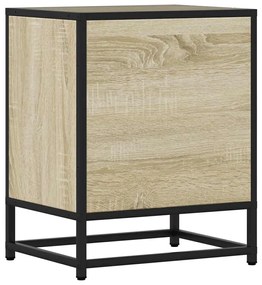 Mesa de cabeceira sonoma carvalho 40x31x50 cm madeira e metal