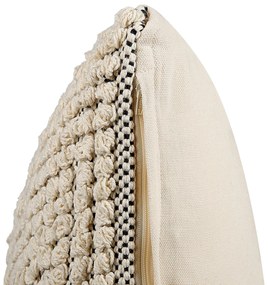 Almofada decorativa em algodão creme 45 x 45 cm HOWEA Beliani