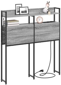 Cabeceira de armazenamento Cinza sonoma 100 cm