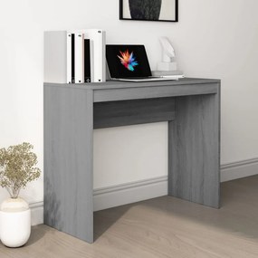 vidaXL Secretária 90x40x72 cm derivados de madeira cor cinzento sonoma