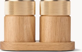 Moinhos de sal e pimenta em madeira de carvalho Sina, conjunto de 3