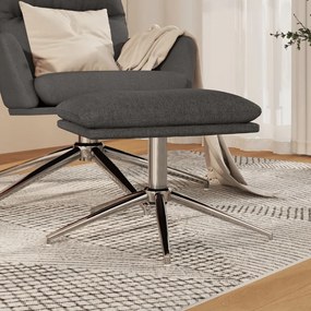341546 vidaXL Apoio de pés 60x60x35 cm tecido cinzento-escuro