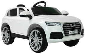 HOMCOM Carro Elétrico para Crianças acima de 3 Anos Carro Elétrico Audi Q5 com Controlo Remoto MP3 Luzes e Sons 116x75x56cm Branco