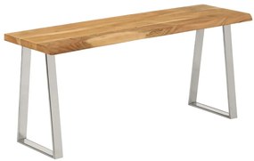 Banco com bordas vivas 105 cm madeira de acácia maciça