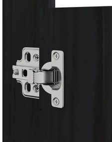 Portas de cozinha para exterior 50x9x82 cm pinho maciço preto