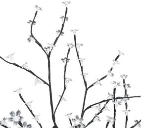 Árvore de Natal 128 LED flor cerejeira luz branco quente 120 cm